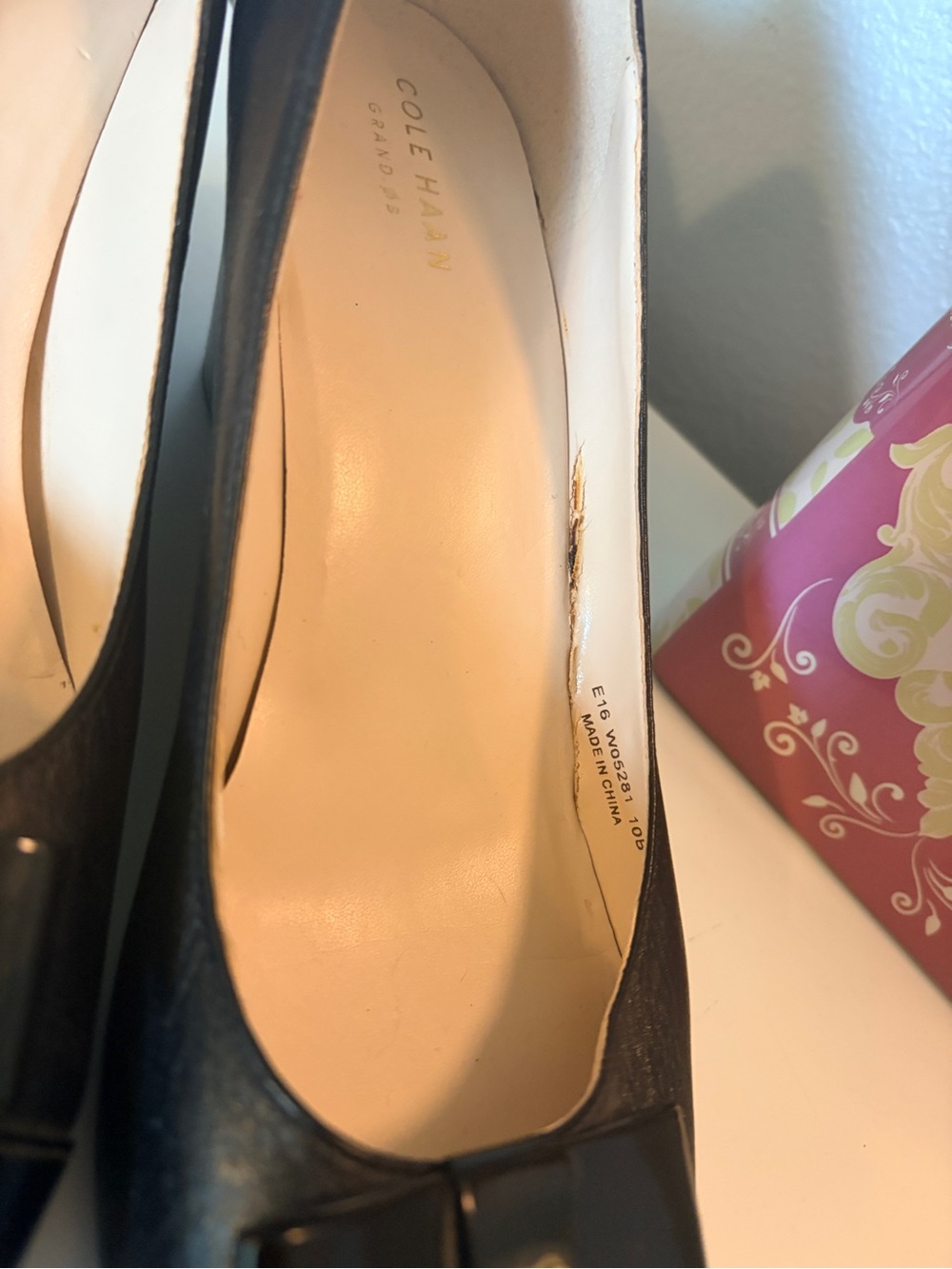 Cole Haan Black Leather Bow Wedge Pumps - Women - Picture 3 of 7